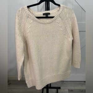 NWT Ann Taylor Cream Knit Sweater